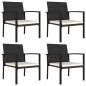 vidaXL 5-tlg. Garten-Essgruppe Poly Rattan Schwarz vidaXL 5-tlg. Garten-Essgruppe Poly Rattan Schwarz