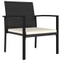 vidaXL 5-tlg. Garten-Essgruppe Poly Rattan Schwarz vidaXL 5-tlg. Garten-Essgruppe Poly Rattan Schwarz