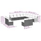 vidaXL 13-tlg. Garten-Sofagarnitur mit Kissen Schwarz Poly Rattan vidaXL 13-tlg. Garten-Sofagarnitur mit Kissen Schwarz Poly Rattan