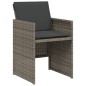 vidaXL 3-tlg. Bistro-Set mit Kissen Grau Poly Rattan vidaXL 3-tlg. Bistro-Set mit Kissen Grau Poly Rattan