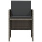 vidaXL 3-tlg. Bistro-Set mit Kissen Grau Poly Rattan vidaXL 3-tlg. Bistro-Set mit Kissen Grau Poly Rattan