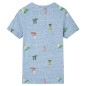 Kinder-T-Shirt Blau Melange 116 Kinder-T-Shirt Blau Melange 116