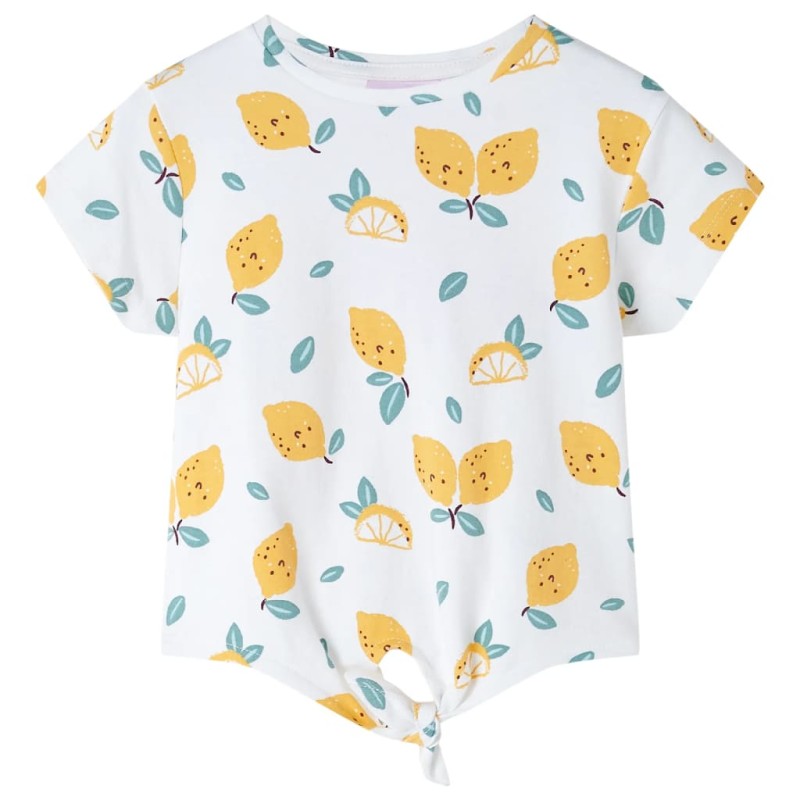 Kinder-T-Shirt mit Bindesaum Ecru 140 Kinder-T-Shirt mit Bindesaum Ecru 140