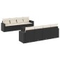 vidaXL 9-tlg. Garten-Sofagarnitur mit Kissen Schwarz Poly Rattan vidaXL 9-tlg. Garten-Sofagarnitur mit Kissen Schwarz Poly Rattan
