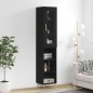 Highboard Schwarz 34,5x34x180 cm Holzwerkstoff Highboard Schwarz 34,5x34x180 cm Holzwerkstoff