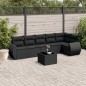 vidaXL 7-tlg. Garten-Sofagarnitur mit Kissen Schwarz Poly Rattan vidaXL 7-tlg. Garten-Sofagarnitur mit Kissen Schwarz Poly Rattan