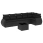 vidaXL 7-tlg. Garten-Sofagarnitur mit Kissen Schwarz Poly Rattan vidaXL 7-tlg. Garten-Sofagarnitur mit Kissen Schwarz Poly Rattan