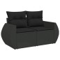 vidaXL 6-tlg. Garten-Sofagarnitur mit Kissen Schwarz Poly Rattan vidaXL 6-tlg. Garten-Sofagarnitur mit Kissen Schwarz Poly Rattan