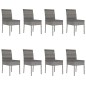 9-tlg. Garten-Essgruppe Poly Rattan Grau 9-tlg. Garten-Essgruppe Poly Rattan Grau