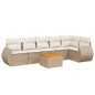 vidaXL 7-tlg. Garten-Sofagarnitur mit Kissen Beige Poly Rattan vidaXL 7-tlg. Garten-Sofagarnitur mit Kissen Beige Poly Rattan