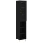 Highboard Schwarz 34,5x34x180 cm Holzwerkstoff Highboard Schwarz 34,5x34x180 cm Holzwerkstoff