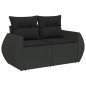 vidaXL 9-tlg. Garten-Sofagarnitur mit Kissen Schwarz Poly Rattan vidaXL 9-tlg. Garten-Sofagarnitur mit Kissen Schwarz Poly Rattan