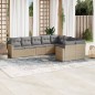 vidaXL 9-tlg. Garten-Sofagarnitur mit Kissen Beige Poly Rattan vidaXL 9-tlg. Garten-Sofagarnitur mit Kissen Beige Poly Rattan