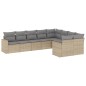 vidaXL 9-tlg. Garten-Sofagarnitur mit Kissen Beige Poly Rattan vidaXL 9-tlg. Garten-Sofagarnitur mit Kissen Beige Poly Rattan