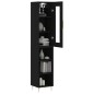 Highboard Schwarz 34,5x34x180 cm Holzwerkstoff Highboard Schwarz 34,5x34x180 cm Holzwerkstoff