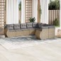 vidaXL 9-tlg. Garten-Sofagarnitur mit Kissen Beige Poly Rattan vidaXL 9-tlg. Garten-Sofagarnitur mit Kissen Beige Poly Rattan