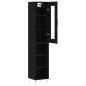 Highboard Schwarz 34,5x34x180 cm Holzwerkstoff Highboard Schwarz 34,5x34x180 cm Holzwerkstoff