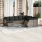 vidaXL 10-tlg. Garten-Sofagarnitur mit Kissen Grau Poly Rattan vidaXL 10-tlg. Garten-Sofagarnitur mit Kissen Grau Poly Rattan