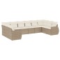vidaXL 10-tlg. Garten-Sofagarnitur mit Kissen Beige Poly Rattan vidaXL 10-tlg. Garten-Sofagarnitur mit Kissen Beige Poly Rattan