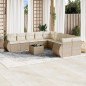 vidaXL 11-tlg. Garten-Sofagarnitur mit Kissen Beige Poly Rattan vidaXL 11-tlg. Garten-Sofagarnitur mit Kissen Beige Poly Rattan