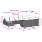 vidaXL 11-tlg. Garten-Sofagarnitur mit Kissen Grau Poly Rattan vidaXL 11-tlg. Garten-Sofagarnitur mit Kissen Grau Poly Rattan