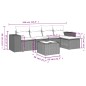 vidaXL 6-tlg. Garten-Sofagarnitur mit Kissen Beige Poly Rattan vidaXL 6-tlg. Garten-Sofagarnitur mit Kissen Beige Poly Rattan