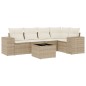 vidaXL 6-tlg. Garten-Sofagarnitur mit Kissen Beige Poly Rattan vidaXL 6-tlg. Garten-Sofagarnitur mit Kissen Beige Poly Rattan