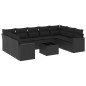 vidaXL 10-tlg. Garten-Sofagarnitur mit Kissen Schwarz Poly Rattan vidaXL 10-tlg. Garten-Sofagarnitur mit Kissen Schwarz Poly Rattan