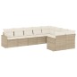 vidaXL 9-tlg. Garten-Sofagarnitur mit Kissen Beige Poly Rattan vidaXL 9-tlg. Garten-Sofagarnitur mit Kissen Beige Poly Rattan