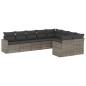 vidaXL 9-tlg. Garten-Sofagarnitur mit Kissen Grau Poly Rattan vidaXL 9-tlg. Garten-Sofagarnitur mit Kissen Grau Poly Rattan