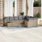 vidaXL 10-tlg. Garten-Sofagarnitur mit Kissen Beige Poly Rattan vidaXL 10-tlg. Garten-Sofagarnitur mit Kissen Beige Poly Rattan