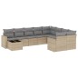 vidaXL 10-tlg. Garten-Sofagarnitur mit Kissen Beige Poly Rattan vidaXL 10-tlg. Garten-Sofagarnitur mit Kissen Beige Poly Rattan