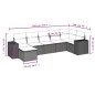 vidaXL 7-tlg. Garten-Sofagarnitur mit Kissen Grau Poly Rattan vidaXL 7-tlg. Garten-Sofagarnitur mit Kissen Grau Poly Rattan