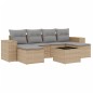 vidaXL 7-tlg. Garten-Sofagarnitur mit Kissen Beige Poly Rattan vidaXL 7-tlg. Garten-Sofagarnitur mit Kissen Beige Poly Rattan