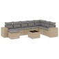vidaXL 9-tlg. Garten-Sofagarnitur mit Kissen Beige Poly Rattan vidaXL 9-tlg. Garten-Sofagarnitur mit Kissen Beige Poly Rattan