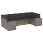 vidaXL 7-tlg. Garten-Sofagarnitur mit Kissen Grau Poly Rattan vidaXL 7-tlg. Garten-Sofagarnitur mit Kissen Grau Poly Rattan