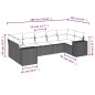 vidaXL 7-tlg. Garten-Sofagarnitur mit Kissen Grau Poly Rattan vidaXL 7-tlg. Garten-Sofagarnitur mit Kissen Grau Poly Rattan