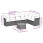 vidaXL 8-tlg. Garten-Sofagarnitur mit Kissen Grau Poly Rattan vidaXL 8-tlg. Garten-Sofagarnitur mit Kissen Grau Poly Rattan