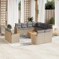 vidaXL 12-tlg. Garten-Sofagarnitur mit Kissen Beige Poly Rattan vidaXL 12-tlg. Garten-Sofagarnitur mit Kissen Beige Poly Rattan