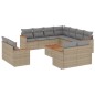vidaXL 12-tlg. Garten-Sofagarnitur mit Kissen Beige Poly Rattan vidaXL 12-tlg. Garten-Sofagarnitur mit Kissen Beige Poly Rattan
