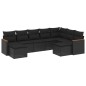 vidaXL 9-tlg. Garten-Sofagarnitur mit Kissen Schwarz Poly Rattan vidaXL 9-tlg. Garten-Sofagarnitur mit Kissen Schwarz Poly Rattan