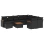 vidaXL 11-tlg. Garten-Sofagarnitur mit Kissen Schwarz Poly Rattan vidaXL 11-tlg. Garten-Sofagarnitur mit Kissen Schwarz Poly Rattan