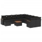 vidaXL 12-tlg. Garten-Sofagarnitur mit Kissen Schwarz Poly Rattan vidaXL 12-tlg. Garten-Sofagarnitur mit Kissen Schwarz Poly Rattan