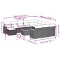 vidaXL 13-tlg. Garten-Sofagarnitur mit Kissen Grau Poly Rattan vidaXL 13-tlg. Garten-Sofagarnitur mit Kissen Grau Poly Rattan