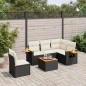 vidaXL 6-tlg. Garten-Sofagarnitur mit Kissen Schwarz Poly Rattan vidaXL 6-tlg. Garten-Sofagarnitur mit Kissen Schwarz Poly Rattan