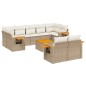 vidaXL 10-tlg. Garten-Sofagarnitur mit Kissen Beige Poly Rattan vidaXL 10-tlg. Garten-Sofagarnitur mit Kissen Beige Poly Rattan