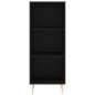 Highboard Schwarz 34,5x34x180 cm Holzwerkstoff Highboard Schwarz 34,5x34x180 cm Holzwerkstoff