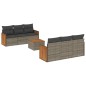 vidaXL 7-tlg. Garten-Sofagarnitur mit Kissen Grau Poly Rattan vidaXL 7-tlg. Garten-Sofagarnitur mit Kissen Grau Poly Rattan