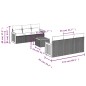vidaXL 7-tlg. Garten-Sofagarnitur mit Kissen Grau Poly Rattan vidaXL 7-tlg. Garten-Sofagarnitur mit Kissen Grau Poly Rattan