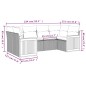 vidaXL 7-tlg. Garten-Sofagarnitur mit Kissen Grau Poly Rattan vidaXL 7-tlg. Garten-Sofagarnitur mit Kissen Grau Poly Rattan